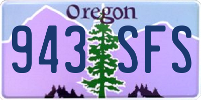 OR license plate 943SFS