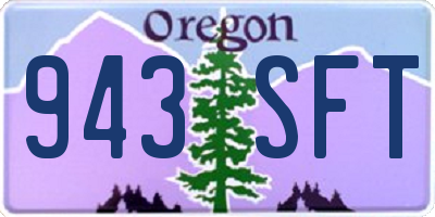 OR license plate 943SFT