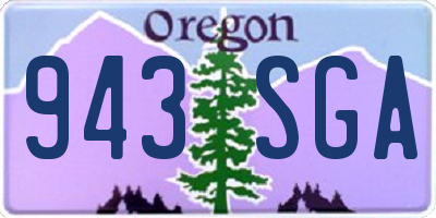 OR license plate 943SGA