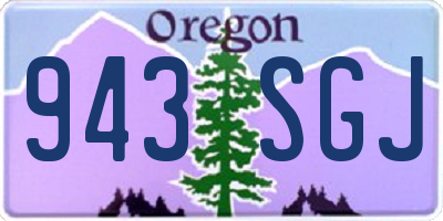OR license plate 943SGJ