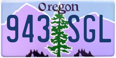 OR license plate 943SGL