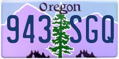 OR license plate 943SGQ
