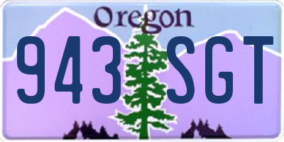 OR license plate 943SGT