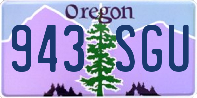 OR license plate 943SGU