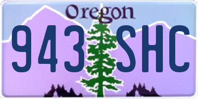 OR license plate 943SHC