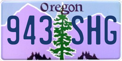 OR license plate 943SHG
