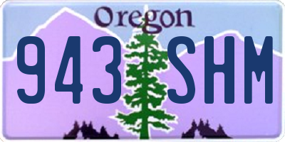OR license plate 943SHM