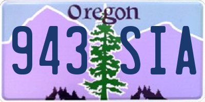 OR license plate 943SIA