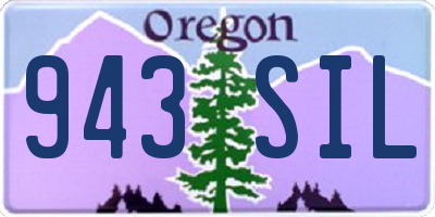 OR license plate 943SIL