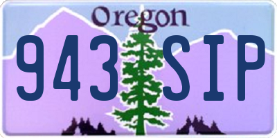 OR license plate 943SIP