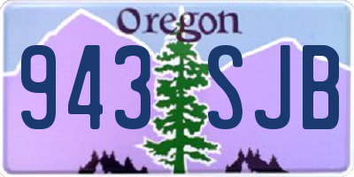 OR license plate 943SJB