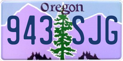 OR license plate 943SJG