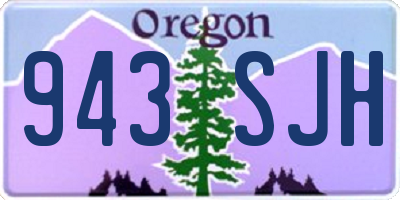 OR license plate 943SJH