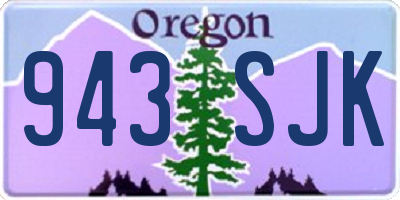 OR license plate 943SJK