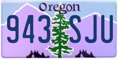 OR license plate 943SJU