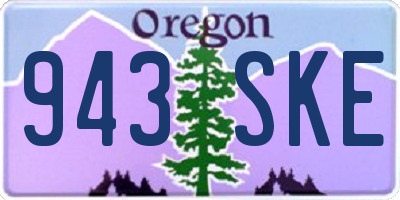 OR license plate 943SKE