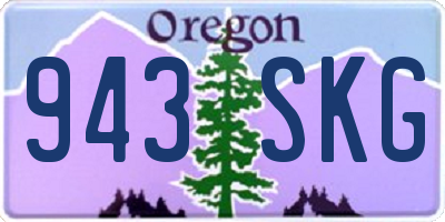 OR license plate 943SKG