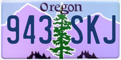 OR license plate 943SKJ