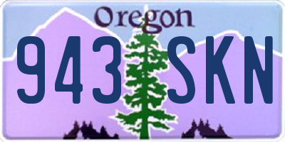 OR license plate 943SKN