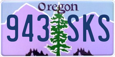 OR license plate 943SKS
