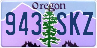 OR license plate 943SKZ
