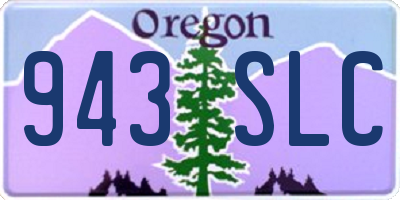 OR license plate 943SLC