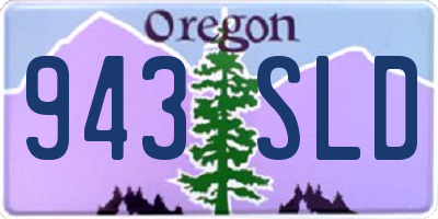 OR license plate 943SLD