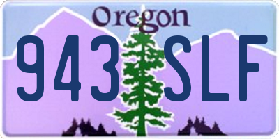 OR license plate 943SLF