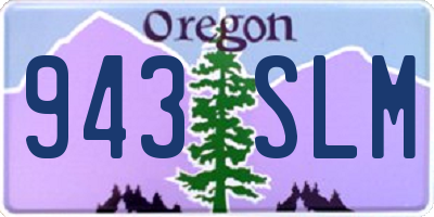 OR license plate 943SLM
