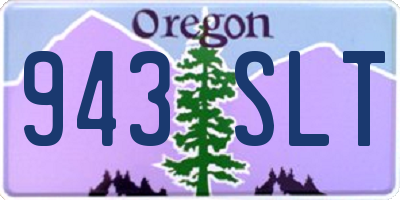 OR license plate 943SLT