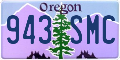 OR license plate 943SMC