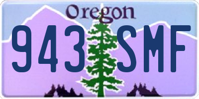 OR license plate 943SMF