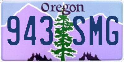OR license plate 943SMG