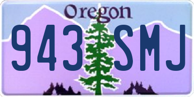 OR license plate 943SMJ