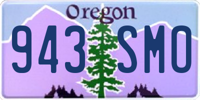 OR license plate 943SMO