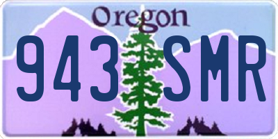 OR license plate 943SMR