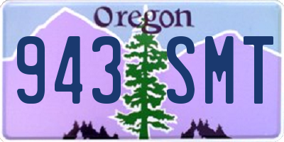 OR license plate 943SMT