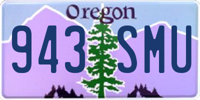 OR license plate 943SMU