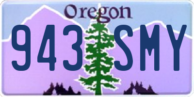OR license plate 943SMY