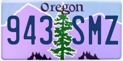 OR license plate 943SMZ