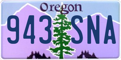 OR license plate 943SNA