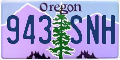 OR license plate 943SNH