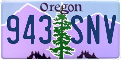 OR license plate 943SNV