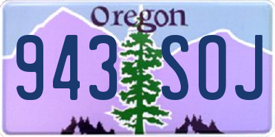 OR license plate 943SOJ