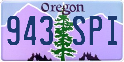 OR license plate 943SPI