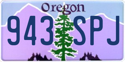 OR license plate 943SPJ