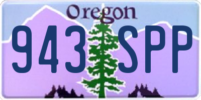 OR license plate 943SPP