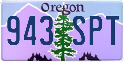 OR license plate 943SPT