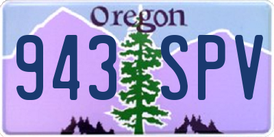 OR license plate 943SPV