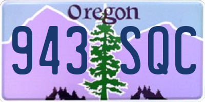 OR license plate 943SQC